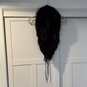 Vintage Theory faux Fur Scarf in Black and Brown